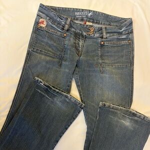 Y2K Parasuco Denim Cult Low Rise Flare Jeans Size 31 PLS Read Description